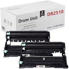 2 Drum Unit DR2510 Fits For Brother HL-L2400DW HL-L2400DWE HL-L2445DW HL-L2447DW