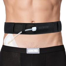 Peritoneal Dialysis Belt Mesh PD Catheter Holder Feeding Tube Black M