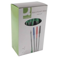 Image of Q-Connect Ballpoint Pen // Medium Green // (Pack of 50) KF01043