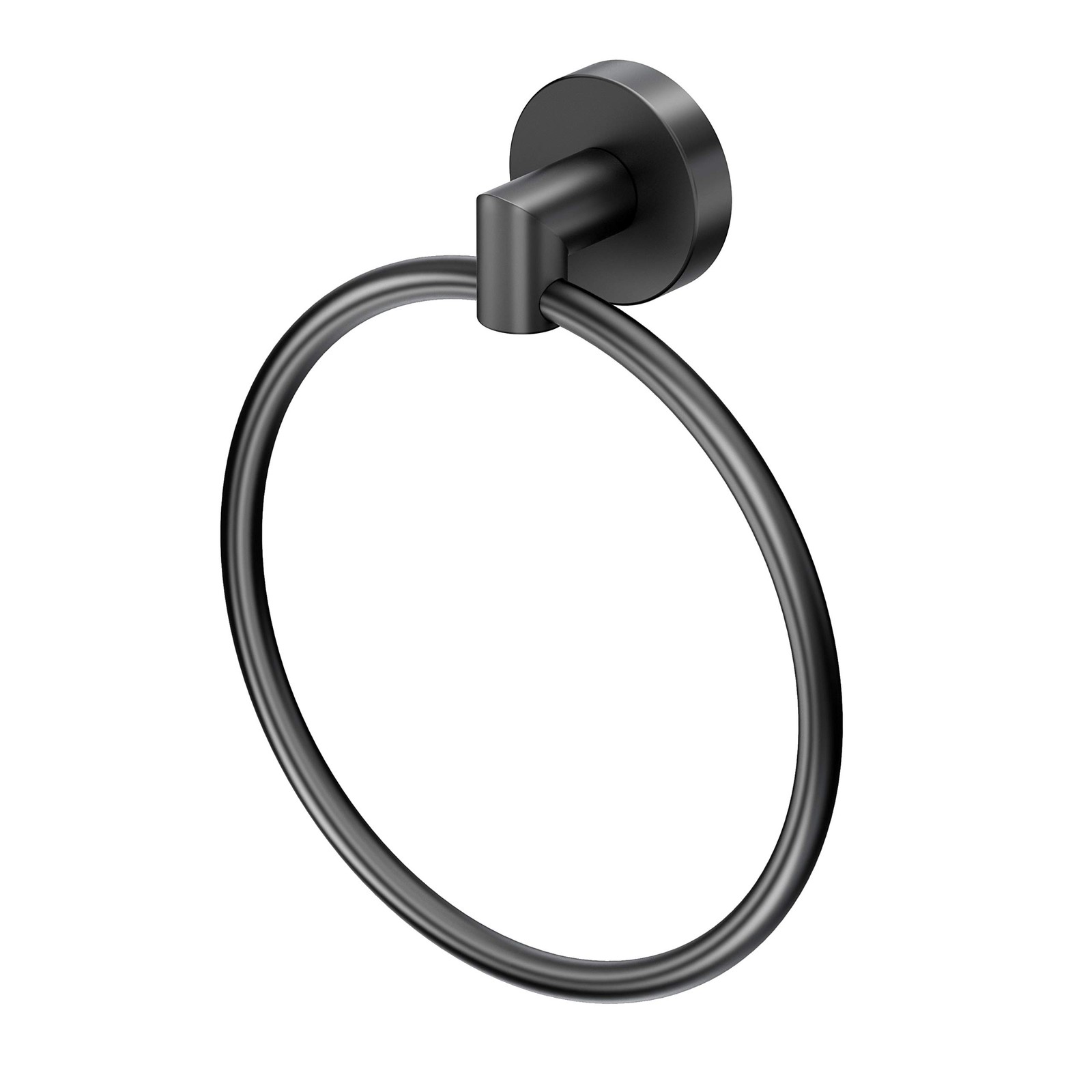 Ring, Matte Black | Wall Mounted 6.5"w Towel Holder Ring Fo...