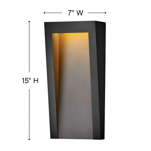 Hinkley Lighting 2144 Taper 120v 8w 15" Tall Coastal Elements LED - Black - Picture 4 of 7