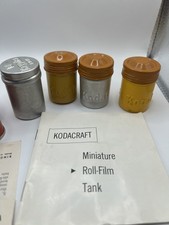 Kodak 35mm Film Canisters Lot Of 3 1 Kryptar Tin Storage / Film / Directions