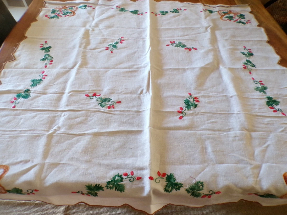 BELLE NAPPE ANCIENNE EN LIN A MULTIPLES LITEAUX BELLE NAPPE ANCIENNE EN LIN A MULTIPLES LITEAUX