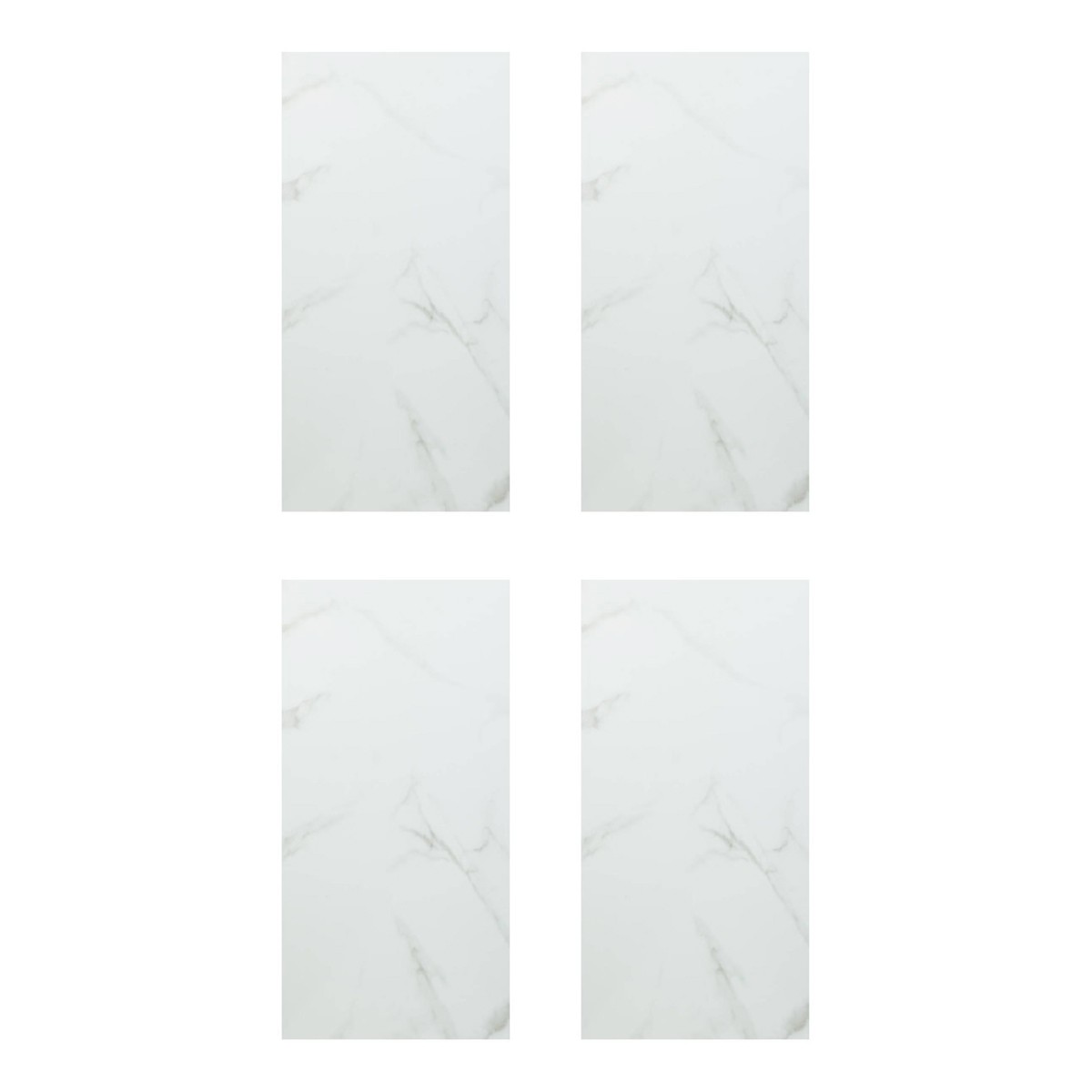 Panneaux effet marbre Bano étanches 30x60cm, revêtement mural blanc facile à nettoyer
