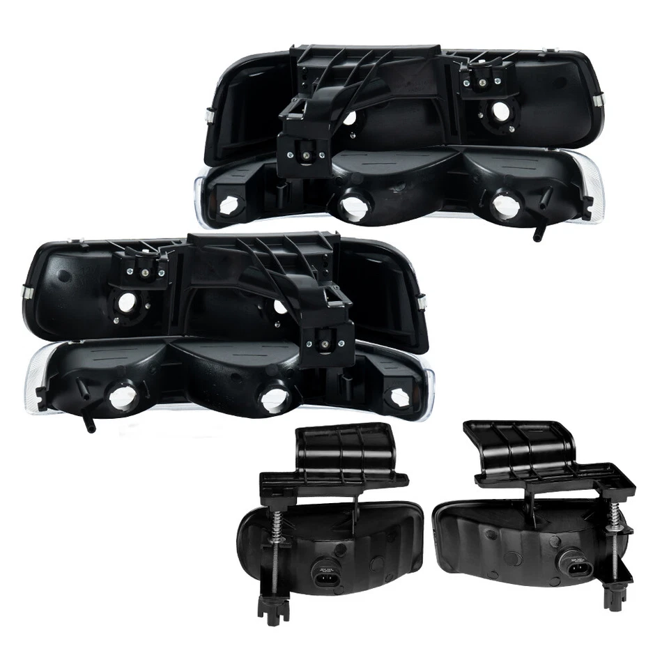Fit For 99-06 Silverado Suburban Tahoe Headlights+Bumper Signal+Fog Lights Foto 2 de 4