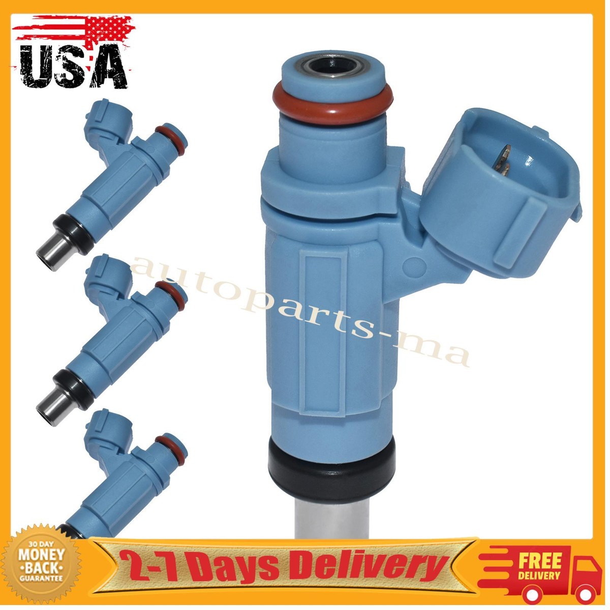 4x Fuel Injector For Suzuki King Quad 700 LT-A700 LTA 700 X ATV