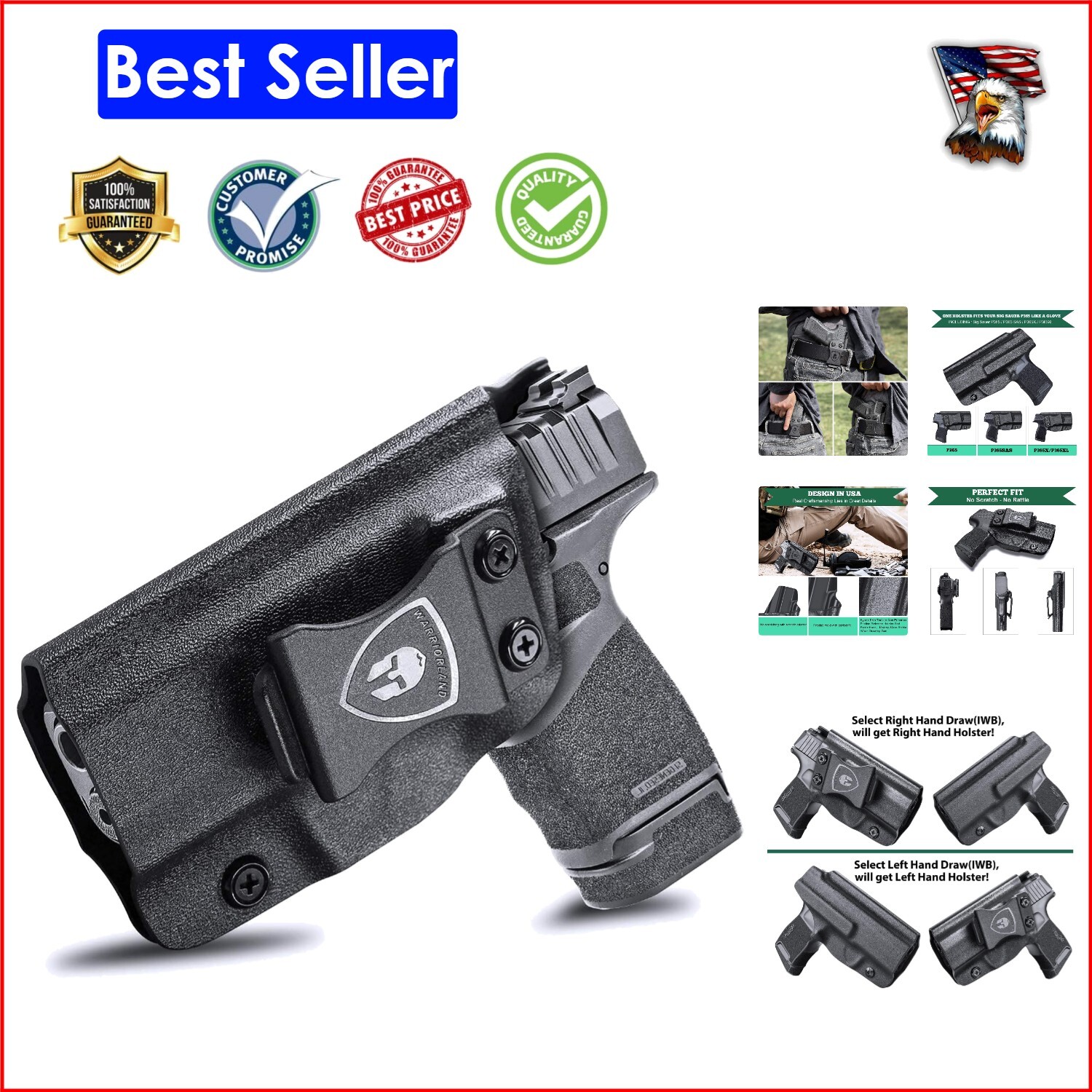 KYDEX Concealed Carry Holster - Lifetime Warranty for Sig Sauer P365 / P365 SAS