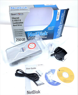 Smart Disk 250GB NetDisk Hard Drive   New Open box