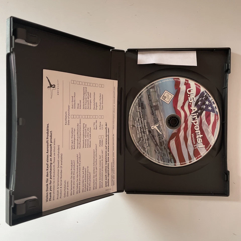 US Airports 1 (2004) PC CD ROM, Microsoft Flight Simulator Add-On, Aerosoft - Image 3 of 4