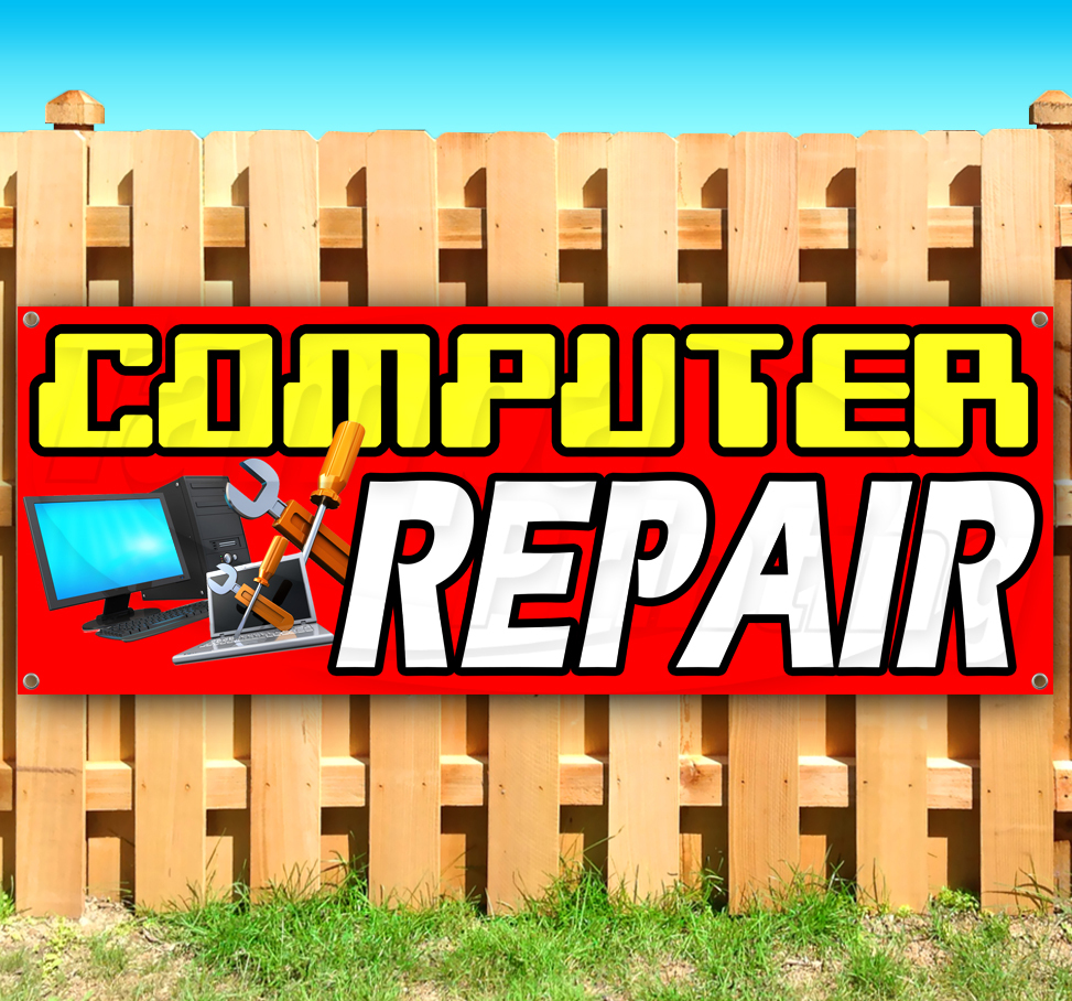 COMPUTER REPAIR Advertising Vinyl Banner Flag Sign Many Sizes USA ...
