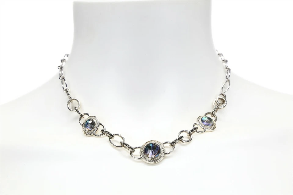 JUDITH JACK Metal Moment Stone Collar Necklace 134379 - Image 2 of 3