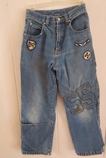 Vtg 90s Y2k 4 Da Streets Denim Utility Skater Baggy Blue Jeans. Youth 14 Pants
