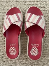 Vince Camuto Women's Carran Canvas Espadrille Platform Slip On Sandals Size 5.5