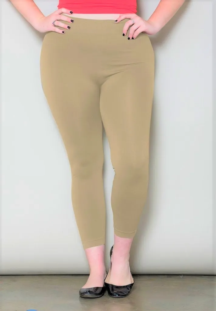 Light Brown Women's Tights, Solid Color Print Women's Plus Size Best  Quality Leggings- Made in USA/EU | Heidikimurart Limited