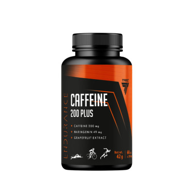 TREC ENDURANCE CAFFEINE 200 PLUS 60 Caps - High Potency Caffeine Supplement