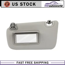 Driver Side Gray Sun Visor Without Sunroof For 2012-2019 Nissan LEAF Sentra