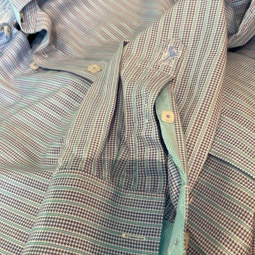 Bugatchi Herren Shaped Fit Flip Cuff Baumwolle Button Down Hemd M - Bild 9 von 10