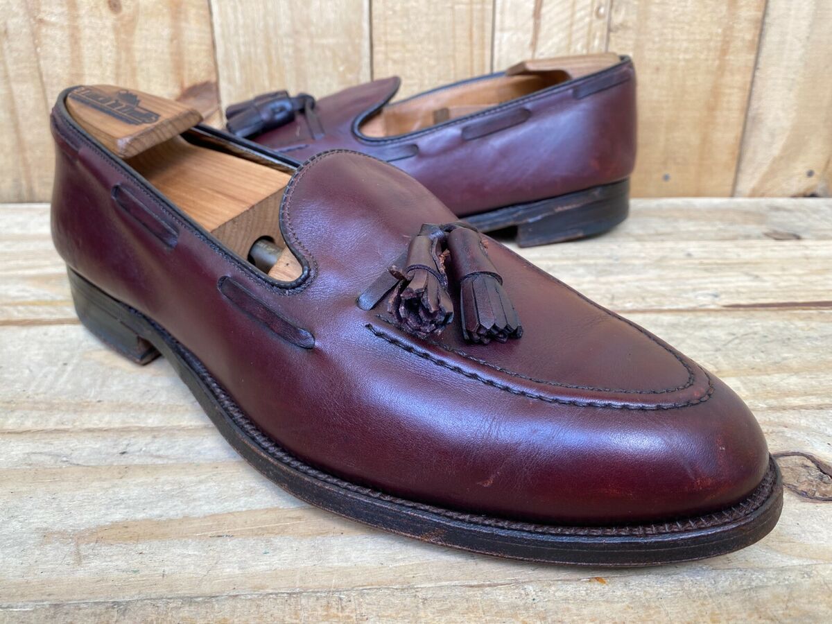Alden #663 Burgundy Calfskin Tassel Moccasin Loafers Men#039;s Size - 10  B/D | eBay