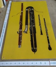 Bowmar Records Insturment Poster Double reed woodwind 1961