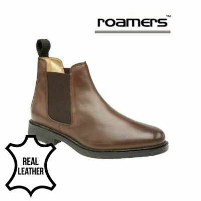 ROAMERS Brown Leather Gusset Boot Gusset Boot Padded Upper Leather UK 13 M278B