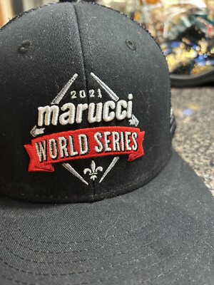2021 Marucci World Series Black Domehead Adjustable Snapback Hat