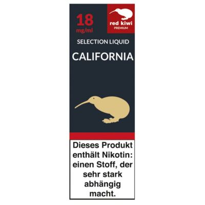 10x Red Kiwi Liquid Selection Californa 18mg Nikotin