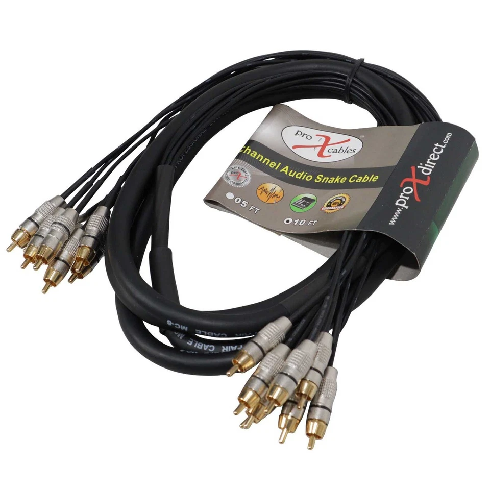 Cable ProX XC-8RCA10 10 FT 8 canales RCA a RCA Foto 3 de 4