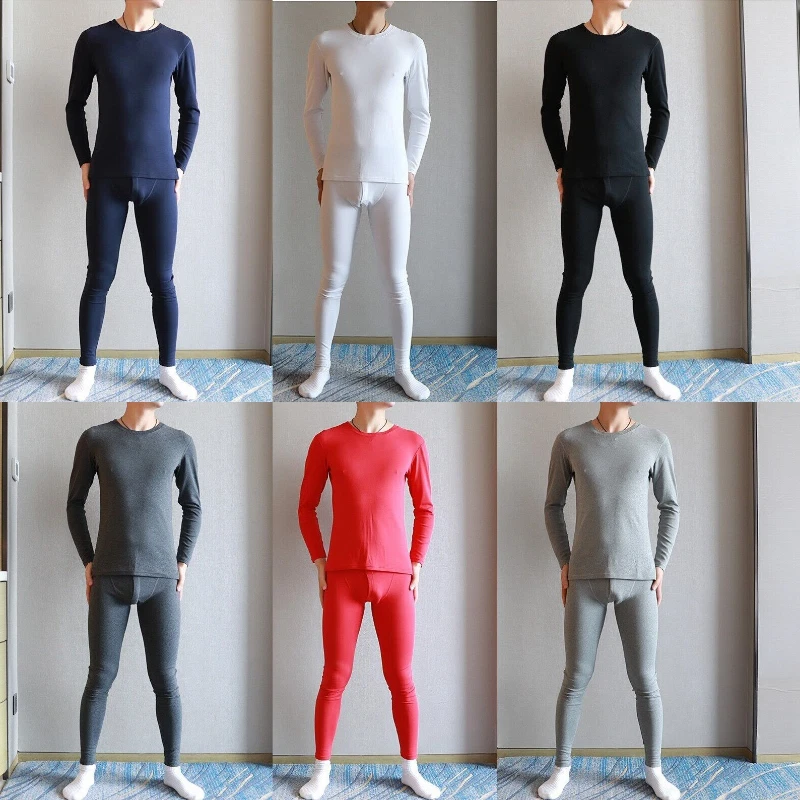 Men s Thermal Underwear Long Johns Male Winter Thick Thermo Sets