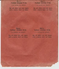 RARE Hitt Fireworks Company Yankee Doodle Punk Label Hitt's