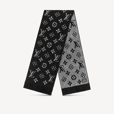 Louis Vuitton LOGOMANIA SHINE Scarf M75833 Black BNWT Louis Vuitton LOGOMANIA SHINE Scarf M75833 Black BNWT