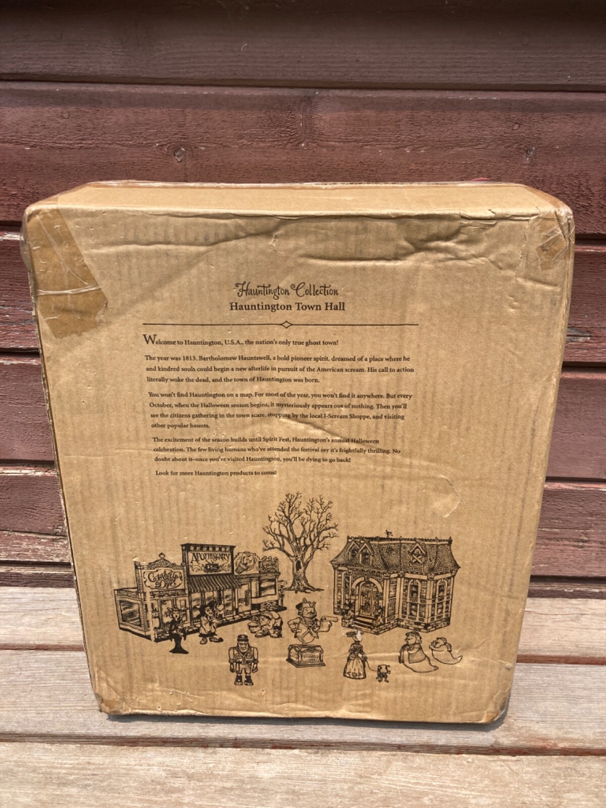 Hallmark Tabletop Display Hallmark Hauntington Town Hall Halloween Tabletop Display 2005 NIB ...