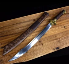 Battle Ready Chinese Kung Fu Dao Sword Broadsword Sharp 1095 Carbon Steel Blade