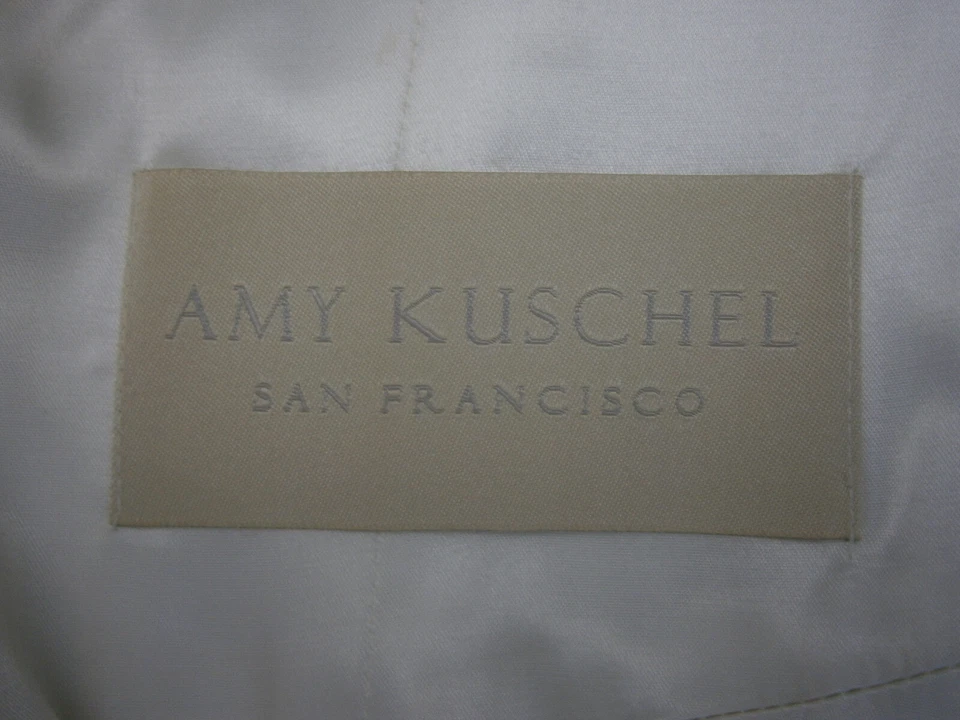Vestido de novia Amy Kuschel Tara 10 diosa funda seda gasa correas $2,925 EE. UU. Foto 4 de 4