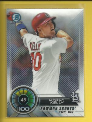 Carson Kelly RC 2018 Bowman Chrome Scouts Top 100 Rookie Card # BTP-49 ...