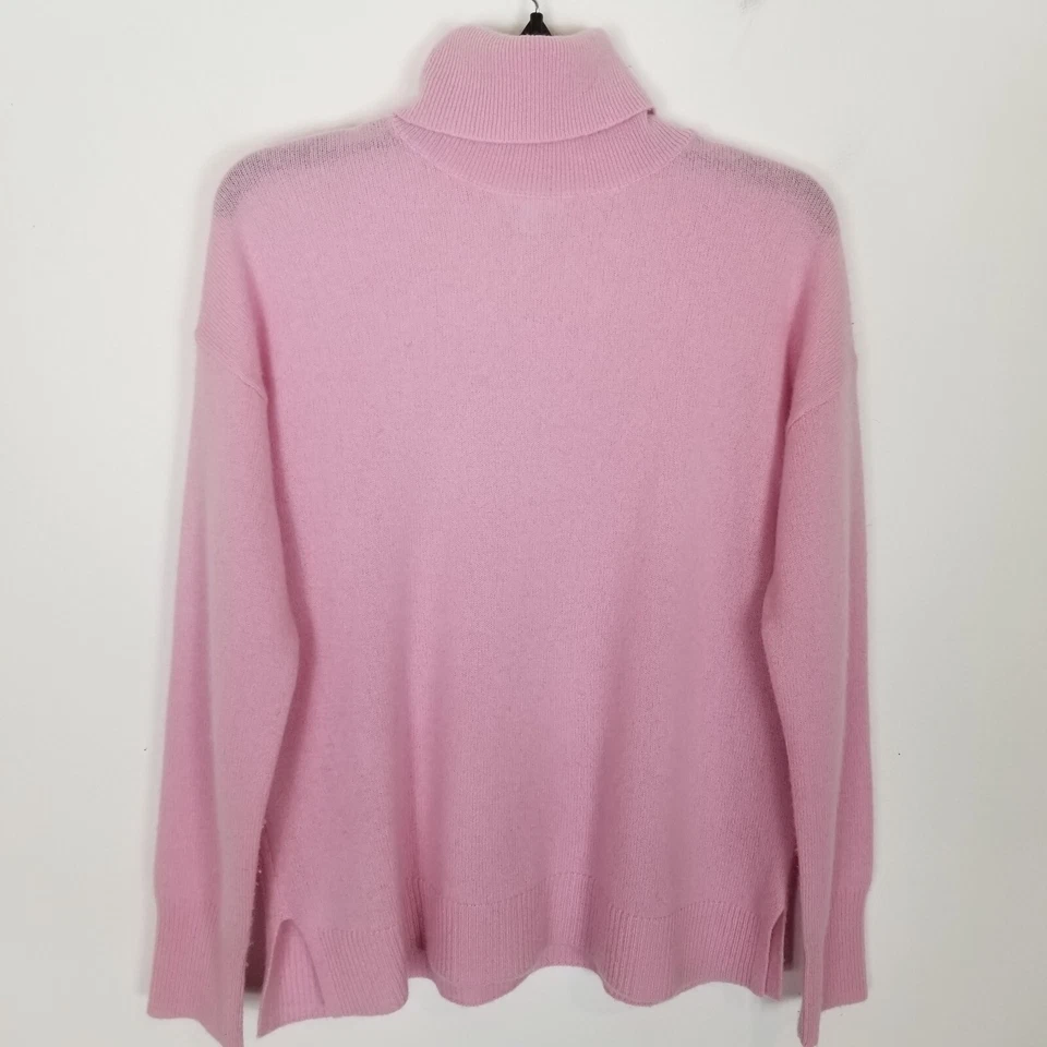 Suéter Pullover Nordstrom Mujer Cachemira Cuello Alto Talla M Rosa Suave Acogedor Foto 4 de 4