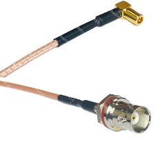 RG316 SSMB ANGLE FEMALE to BNC FEMALE SM BULKHEAD RF Cable Rapid-SHIP LOT
