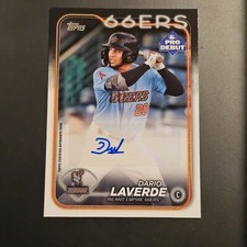 2024 Topps Pro Debut Dario Laverde Auto Paper PD-38 Prospect LA Angels