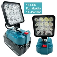 Makita 14.4V-18V cordless lantern, LED flashlight, outdoor camping light.
