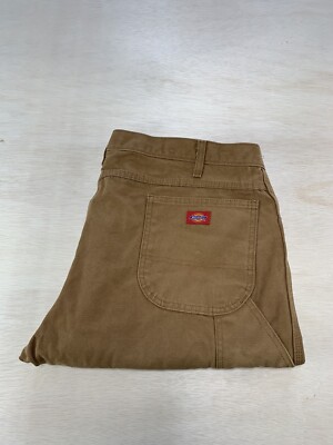 Dickies Canvas Carpenter Pants Mens 42x30 Tan Relaxed Fit