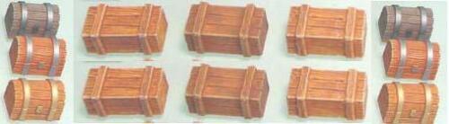 Roleplay 25mm 28mm Scenery D&D Wargame - Treasure Chests and Crates - 第 1/1 張圖片