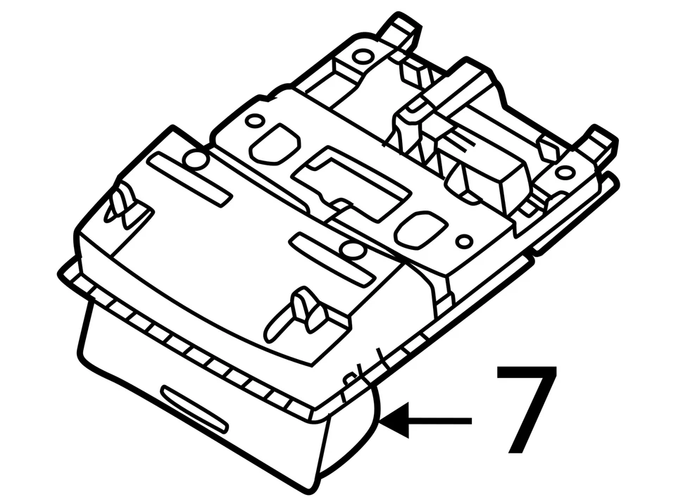 2021 Nissan Sentra Overhead Roof Console UZLW1 - Image 4 of 4