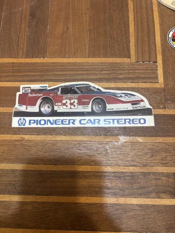 Vintage Race Car Pioneer Car Stereo Decal