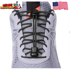 No Tie Elastic Shoelaces Stretch Lock Lazy Laces for Sneakers Trainers 1 Pair