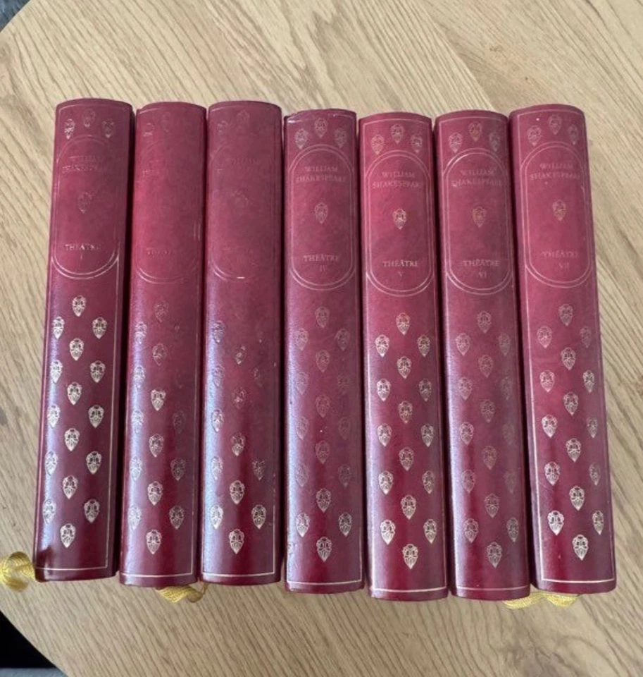 livres anciens de collection théâtre 1 à 7 reliés cuir Shakespeare - Photo 1/2