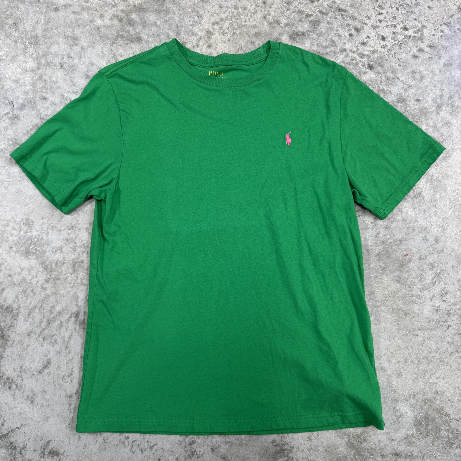 Polo Ralph Lauren Shirt Mens XL Green Pink Pony Classic Crewneck Casual Tee