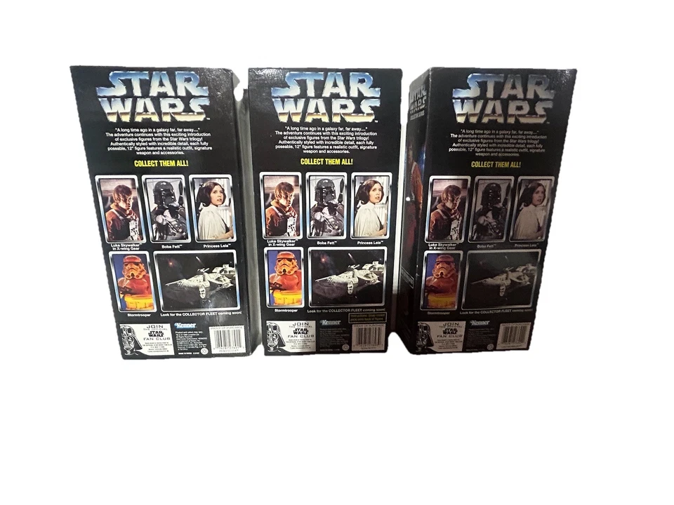 Star Wars 1996 12" Sellado KENNER Princesa Leia LUKE SKYWALKER Boba Fett Foto 2 de 4