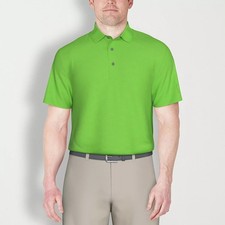 PGA TOUR Mens Regular fit Short Sleeve Polo Shirt XL Green Solid