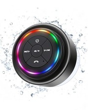 Shower Speaker Bluetooth Waterproof, Mini Portable Wireless Speaker with LED ...