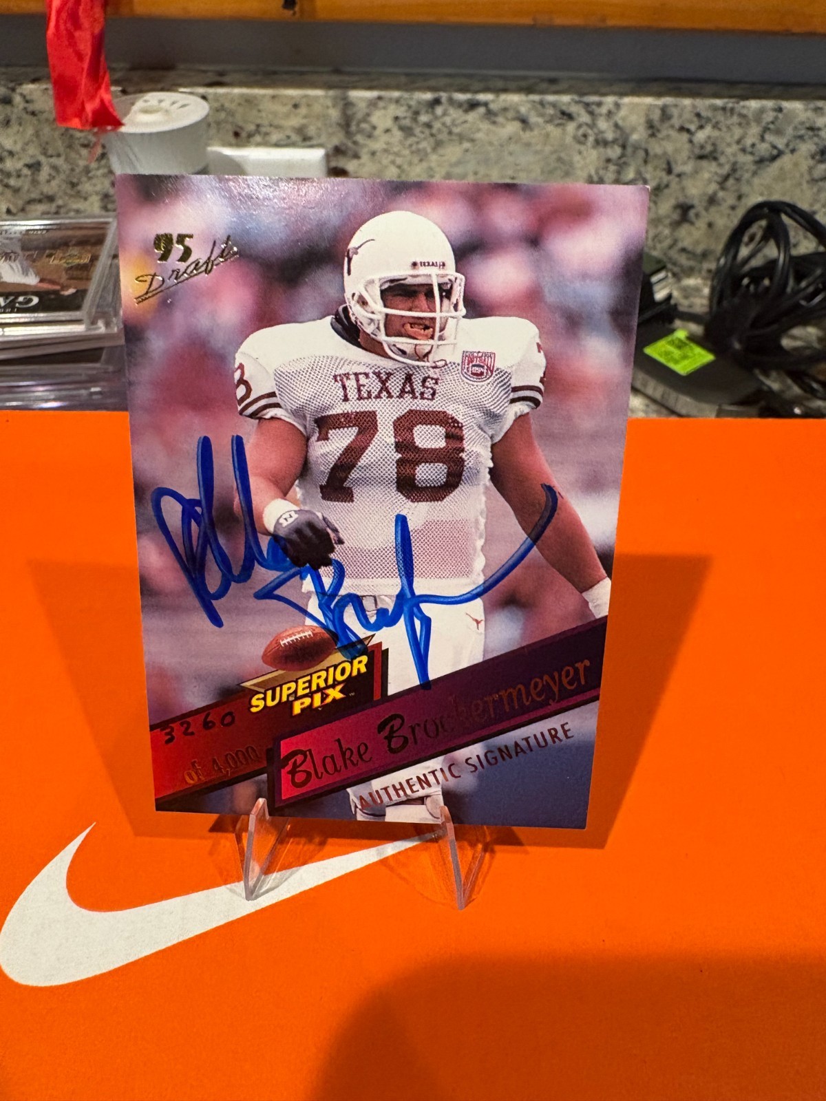 AUTOGRAPH🏈 1995 Superior Pix Blake Brockermeyer Rookie Auto 79 3260/4000
