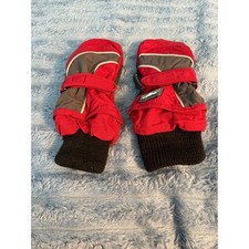 PLC Summit Red Gray Youth Ski Snow Mittens Thermolite Winter Warm